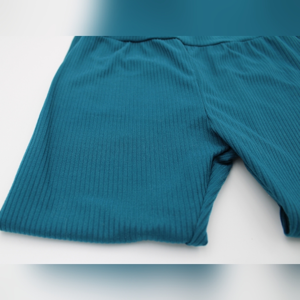 Handmade Big Girls Ribbed Matching Set Green/Teal (12) - Picture 4 of 7
